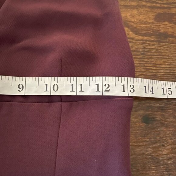 Aritzia Wilfred Burgundy Montbrun Dress fit and flare sleeveless plunge size 2 - Picture 8 of 10